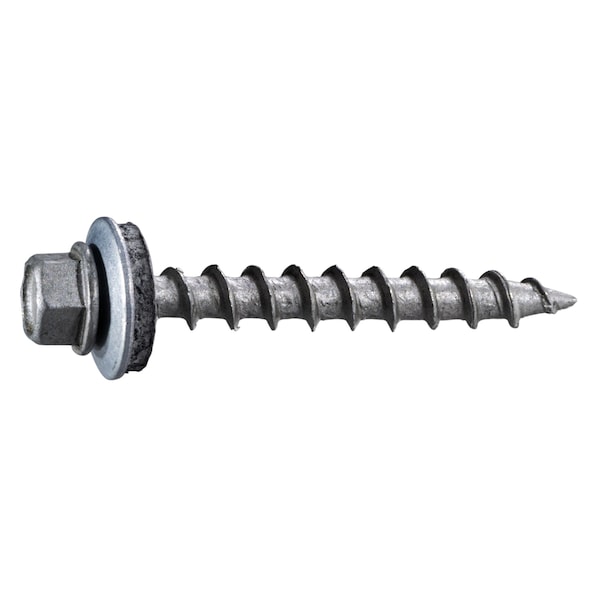 Buildright Self-Drilling Screw, #9 x 1-1/2 in, Galvanized Steel Flange Hex Head External Hex Drive, 86 PK 50737 - main